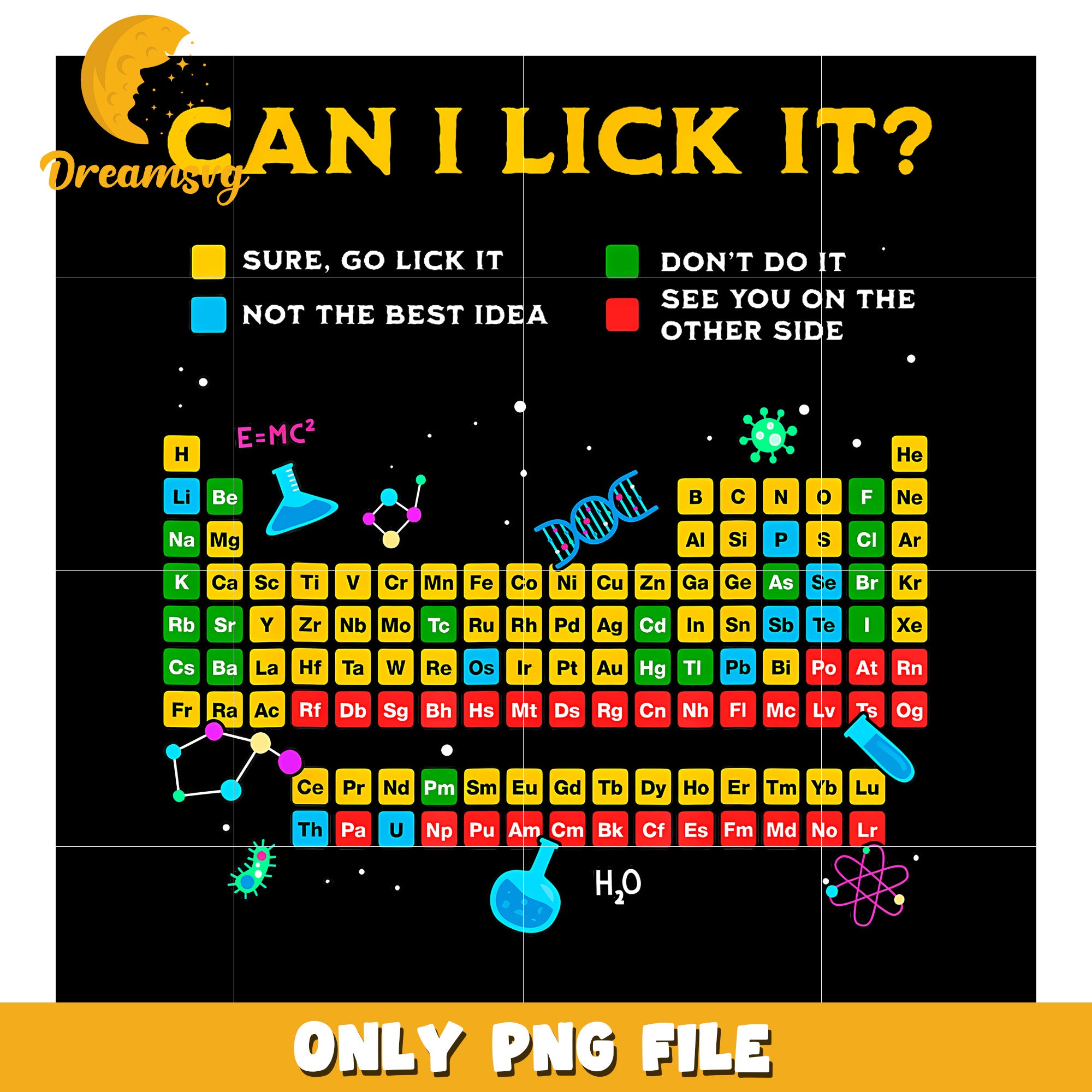 Can I Lick It Periodic Table png, gen alpha memes png, sassy quotes png