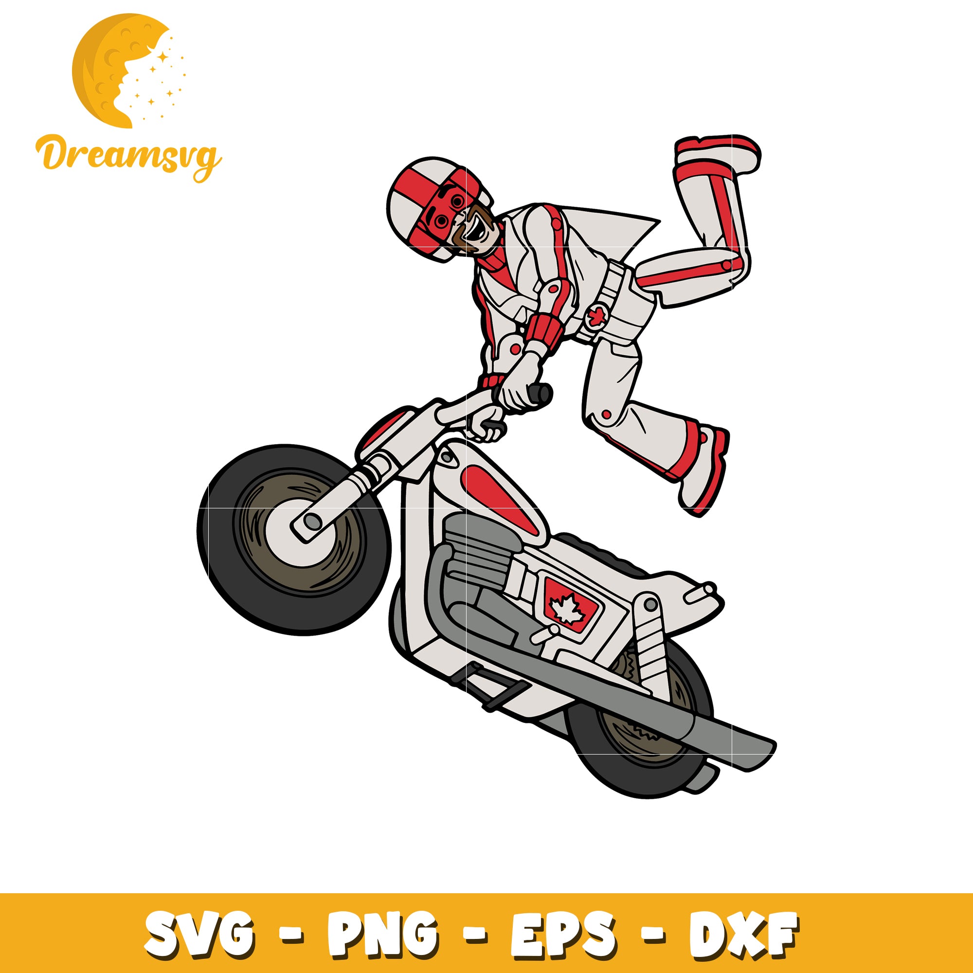 Canadian Motorcycle Rider SVG Cut File