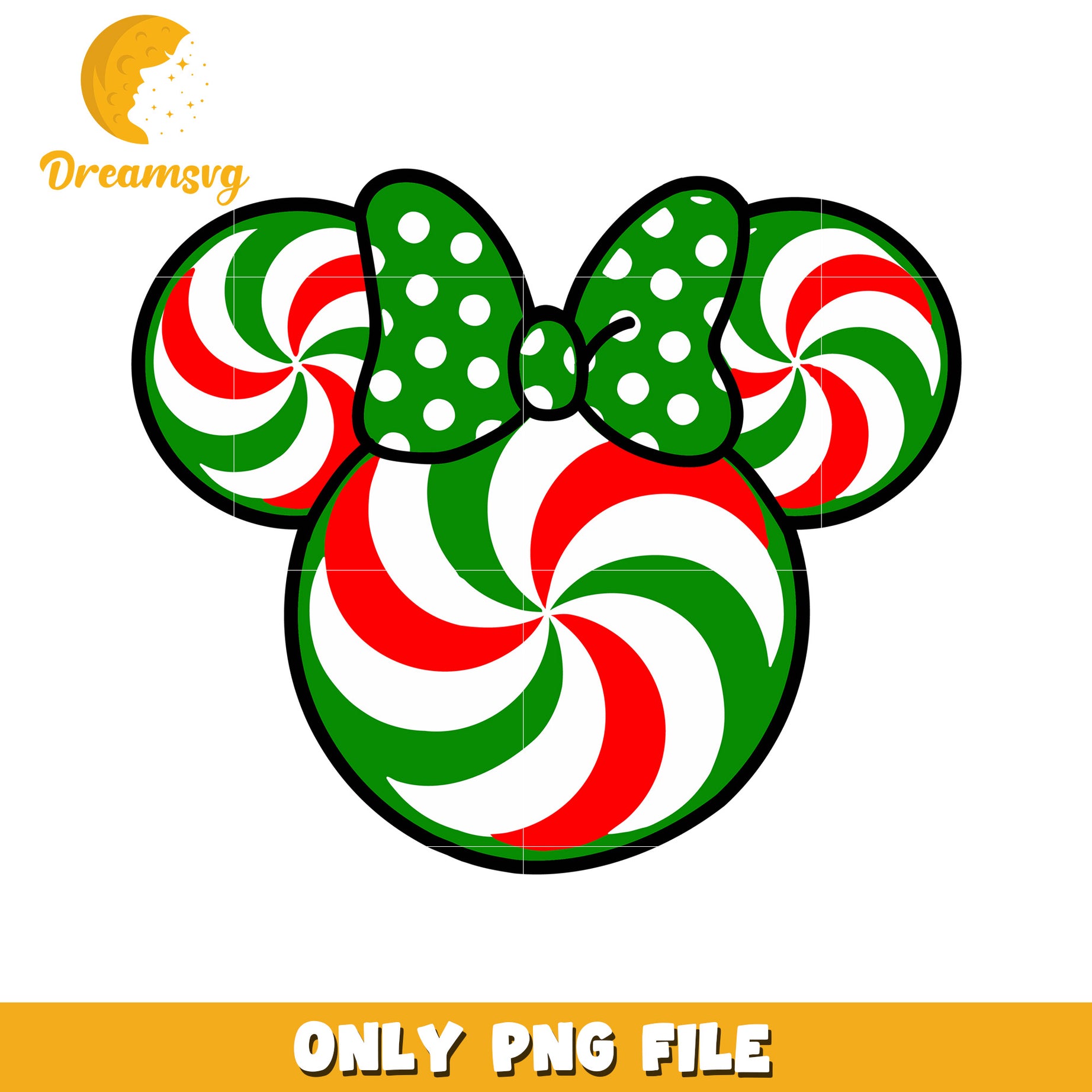 Candy Cane Minnie PNG Download