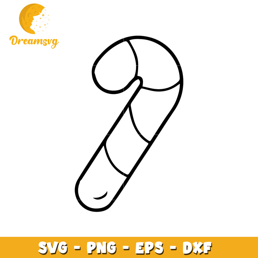 Candy Cane SVG Cut File PNG EPS DXF