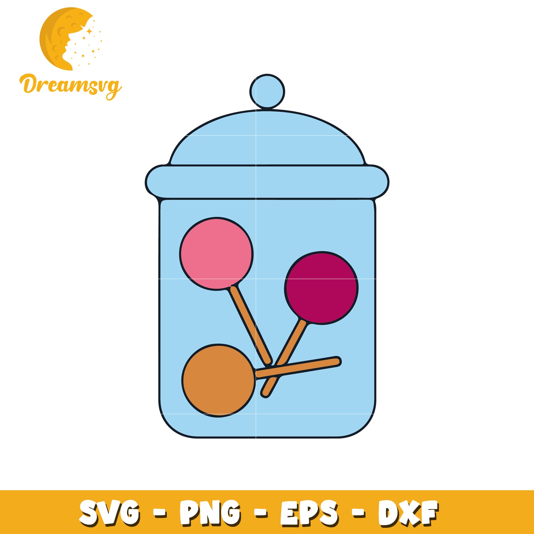 Candy Jar SVG Cut File PNG EPS DXF