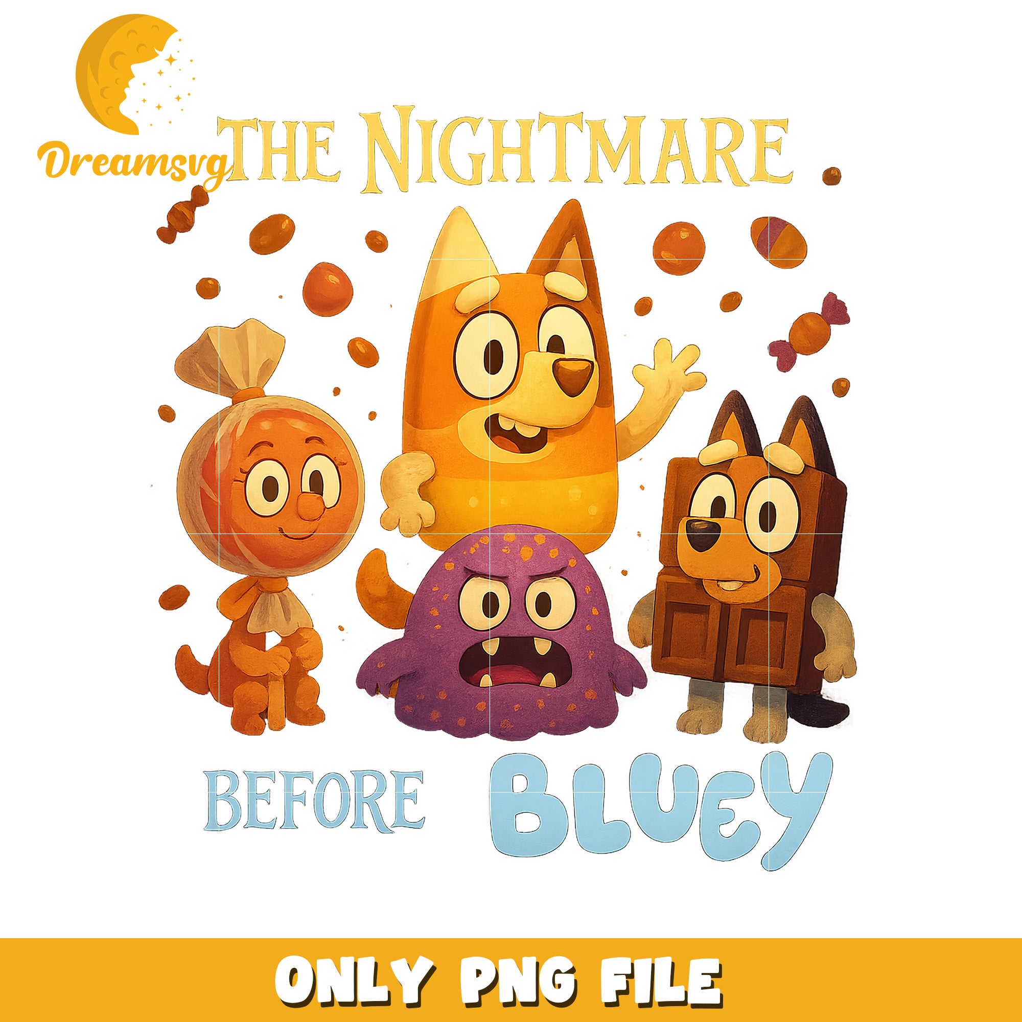 Candy bluey nightmare before halloween png, bluey halloween png, halloween toys png