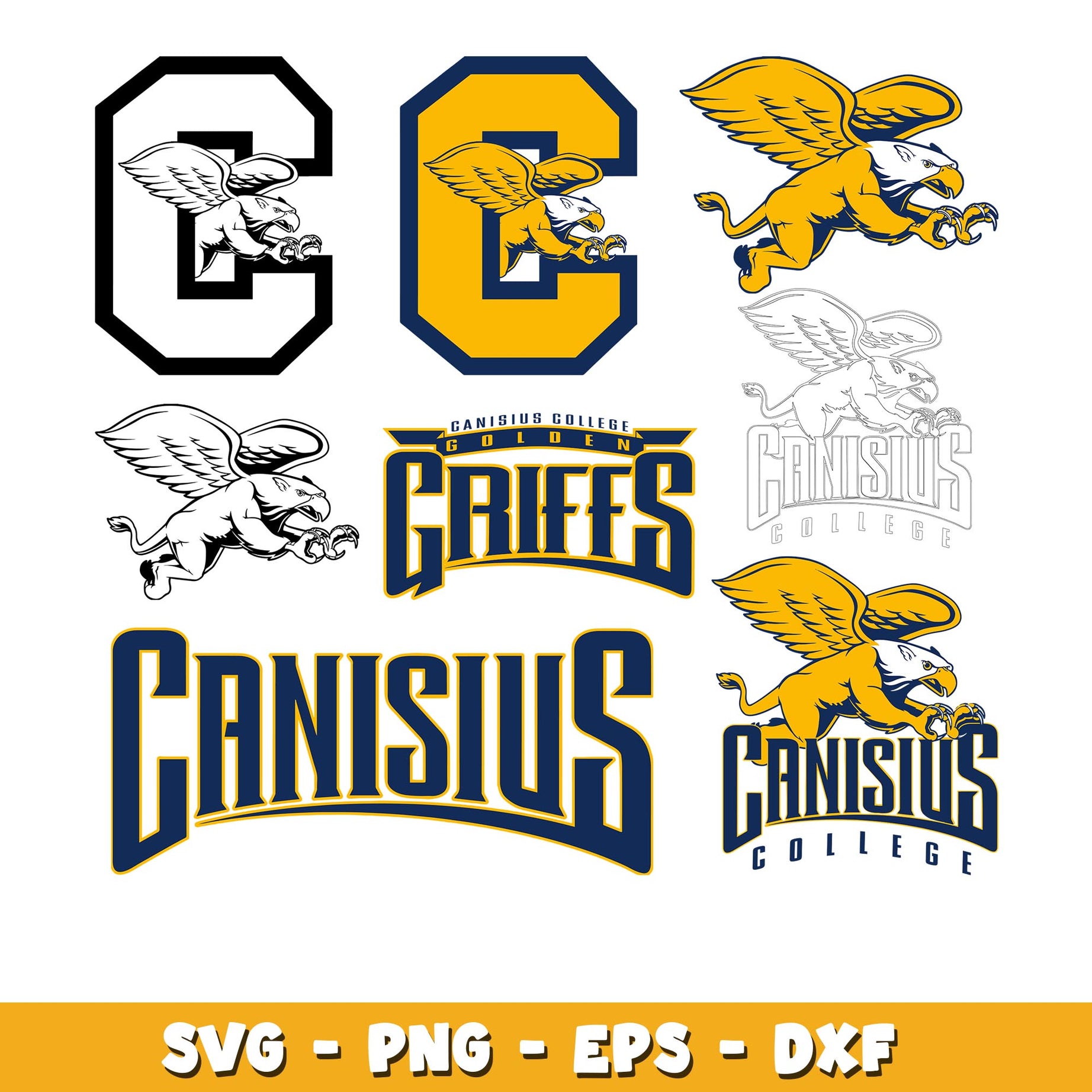 Canisius Golden Griffins Bundle svg, Canisius Golden Griffins  logo svg, ncaa svg  