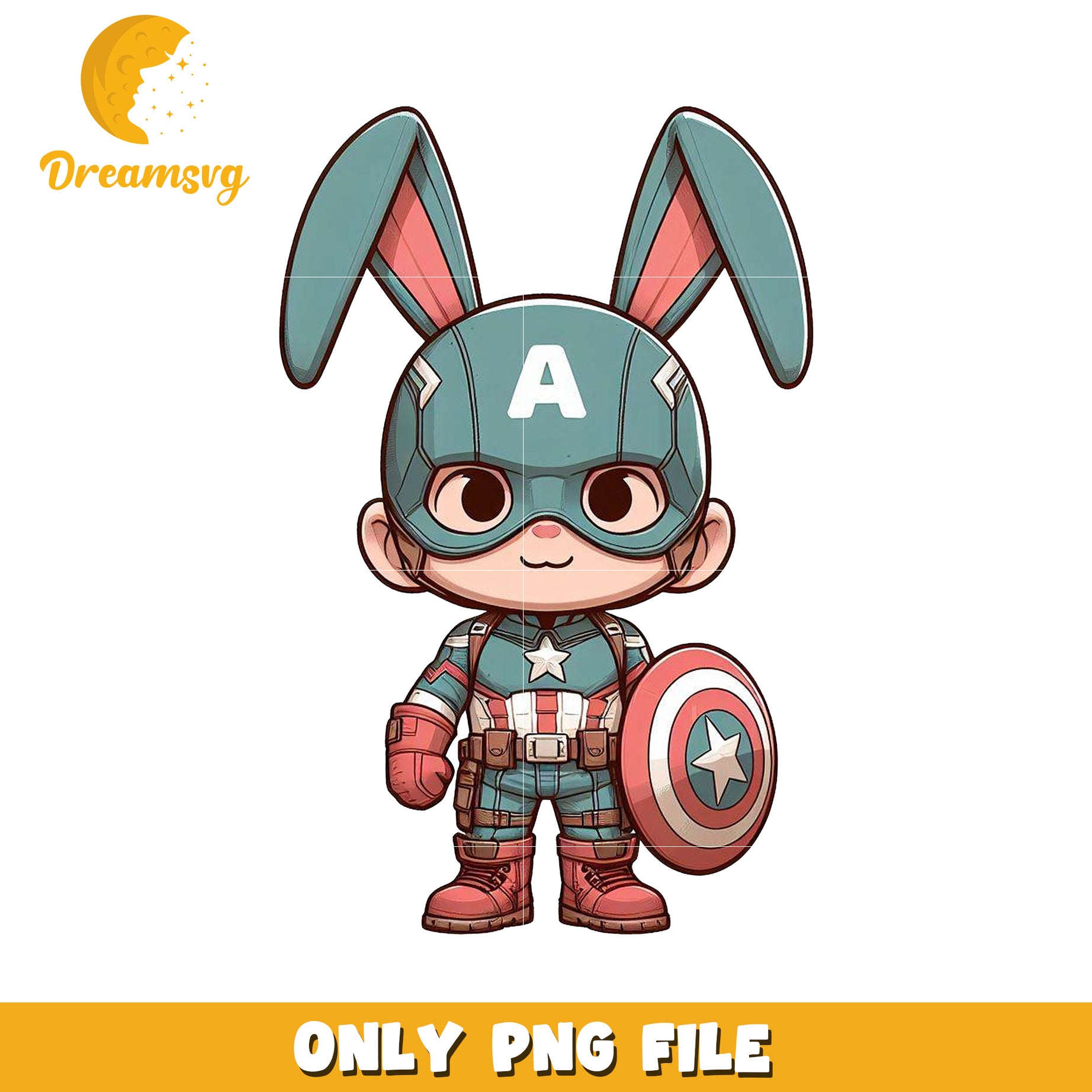 Captain America Bunny PNG Clipart