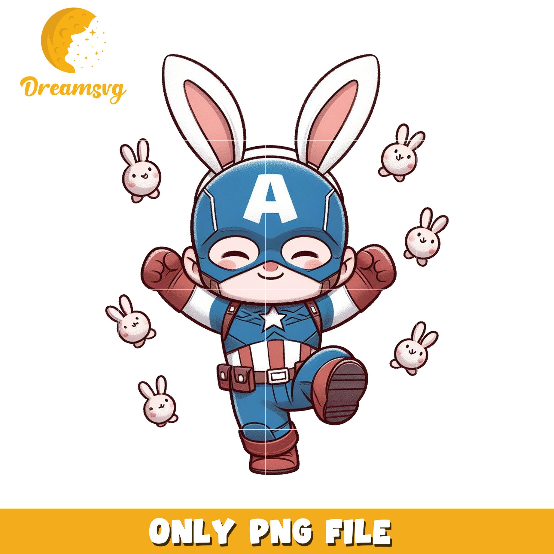 Captain America Bunny PNG File