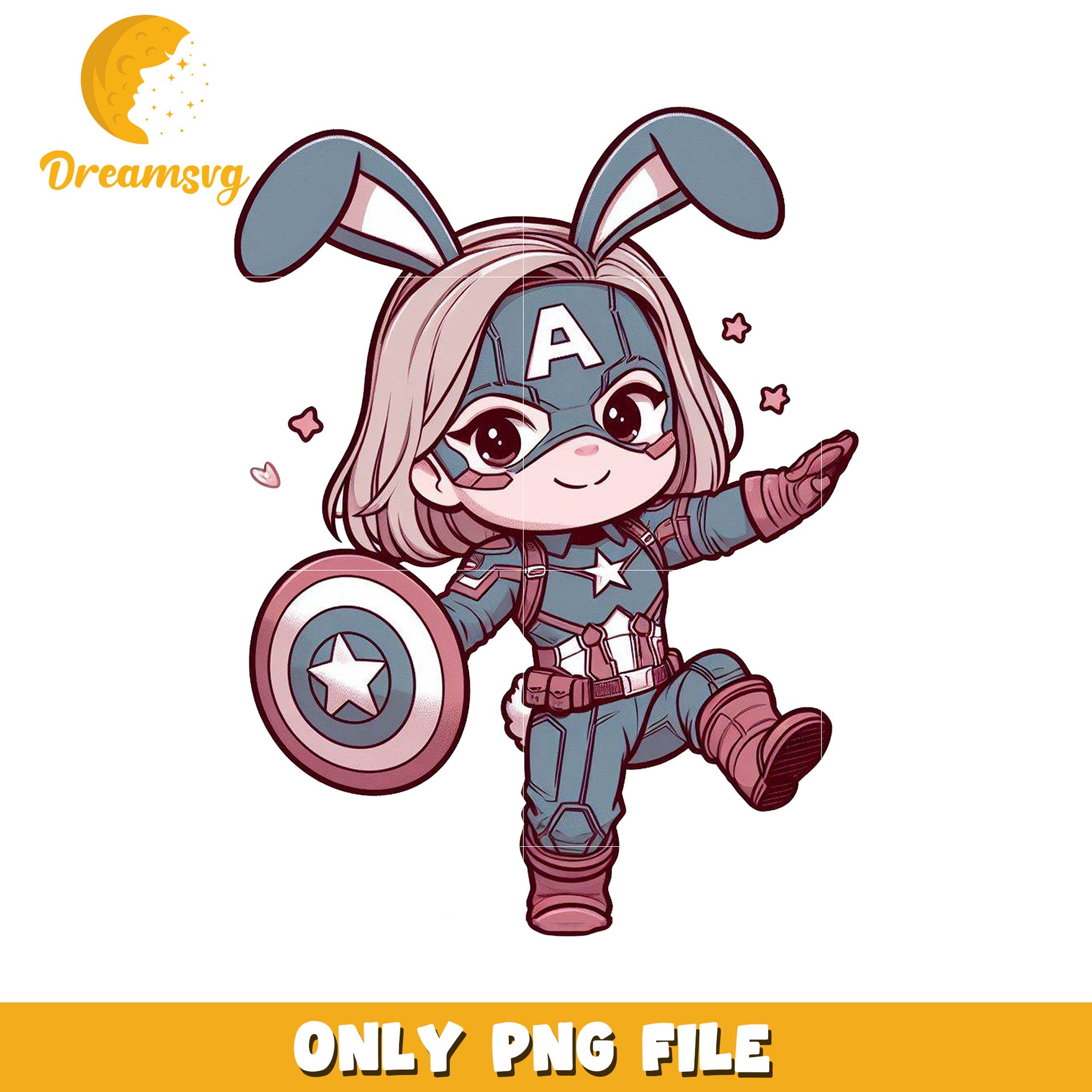 Captain America Bunny PNG Image