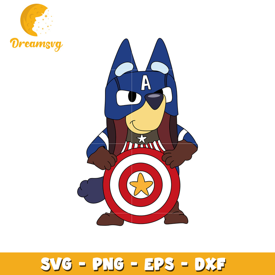 Captain America Dog SVG Cut File