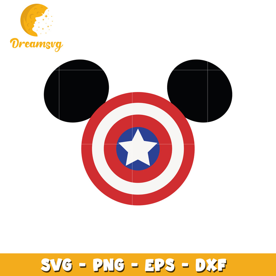 Captain America Mickey Mouse SVG