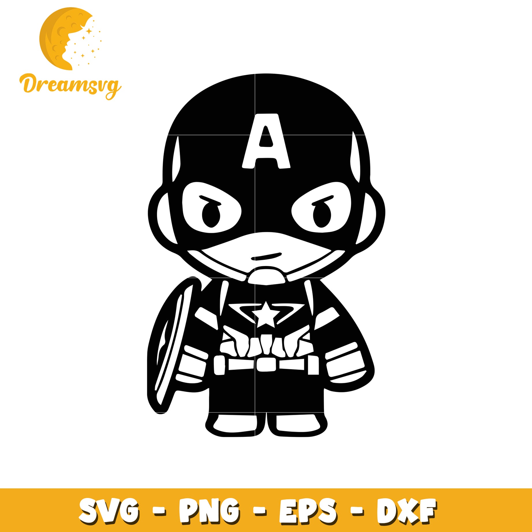 Captain America PNG, SVG, EPS, DXF files for crafts