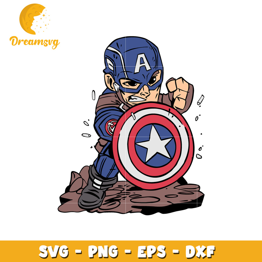 Captain America SVG File for Crafting and Design Projects