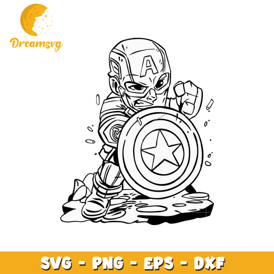 Captain America SVG PNG EPS DXF Files