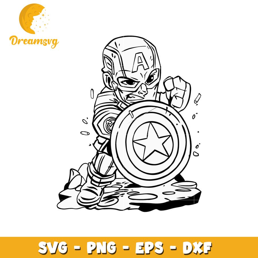 Captain America SVG PNG EPS DXF Files