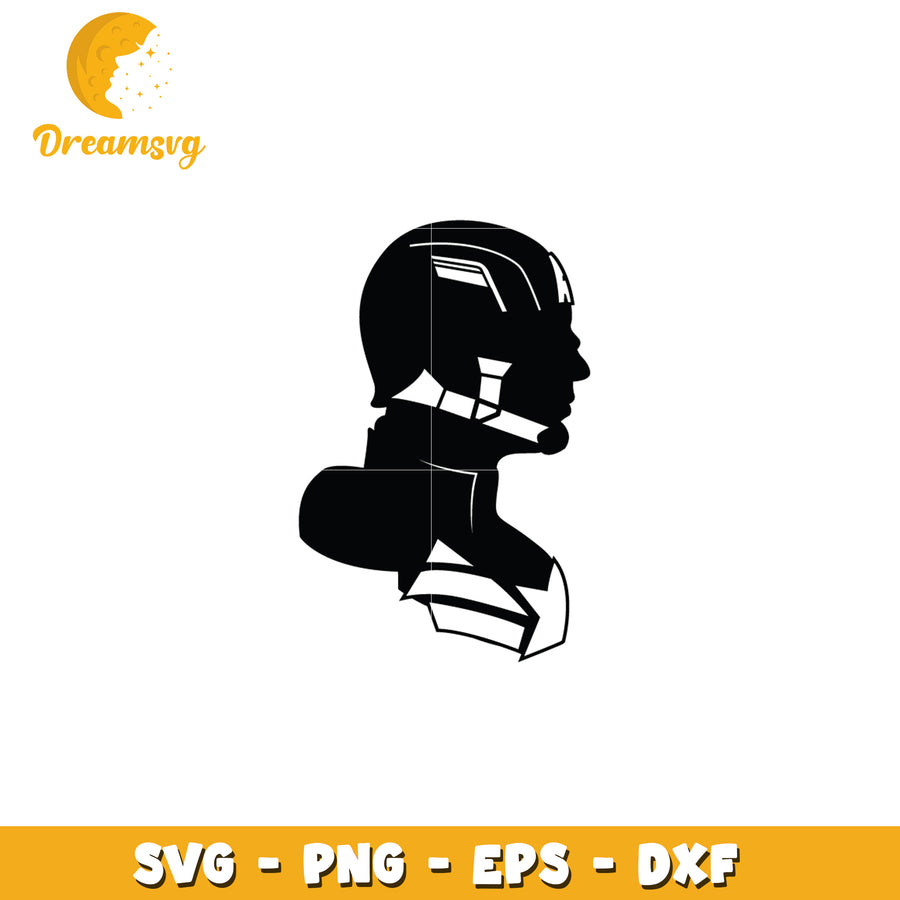Captain America Silhouette SVG Cut File