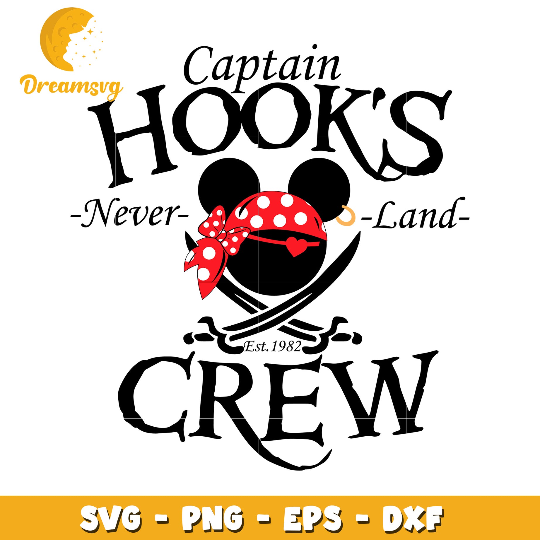 Captain Hooks Crew SVG PNG EPS DXF