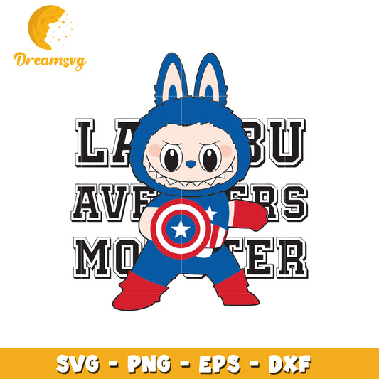Captain america labubu svg, labubu toys svg, real labubu svg