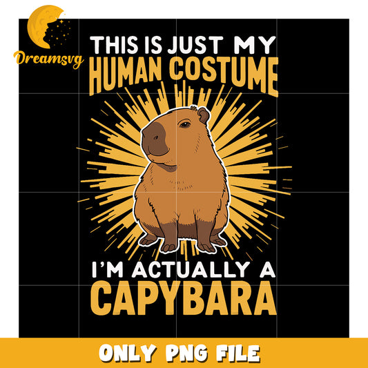 Capybara Costume PNG Funny Animal Design