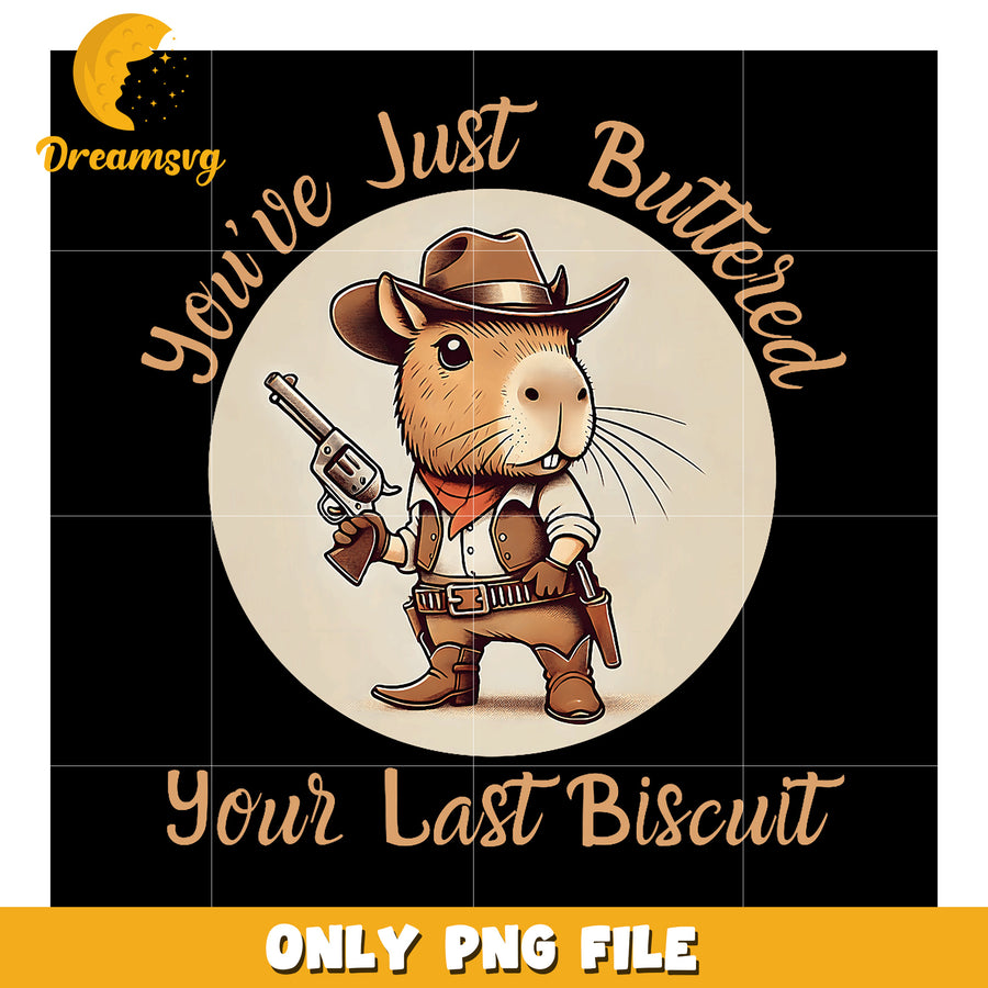 Capybara Cowboy Biscuit PNG