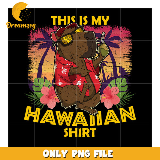 Capybara Hawaiian Shirt PNG Design