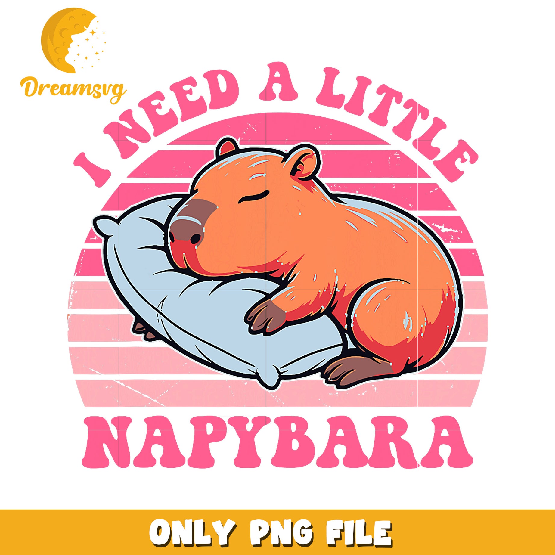 Capybara Nap PNG I Need a Little Nap