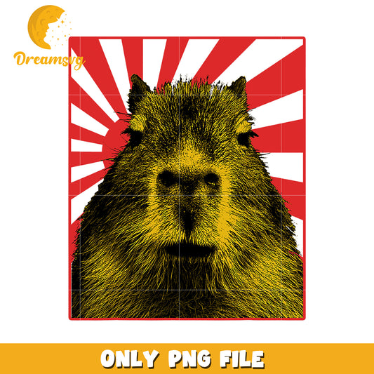 Capybara Rising Sun PNG Image Download
