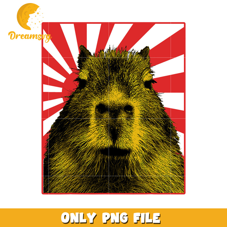 Capybara Rising Sun PNG Image Download