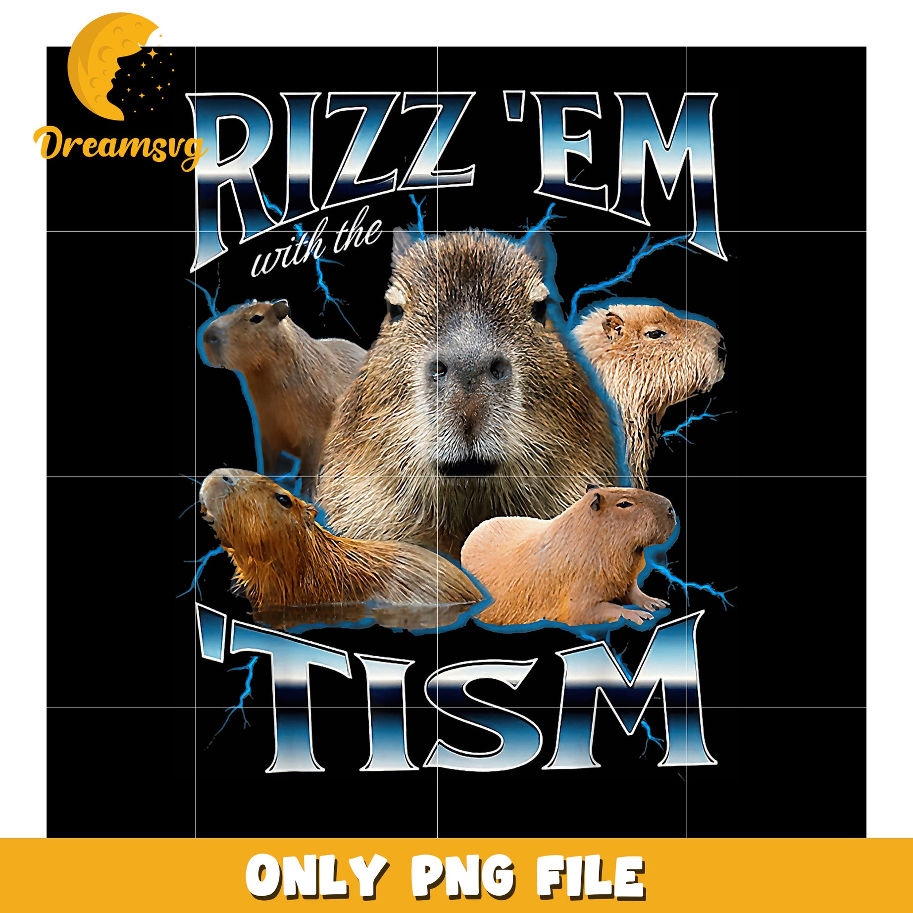 Capybara Rizz Em Tism PNG Design – DreamSVG Store