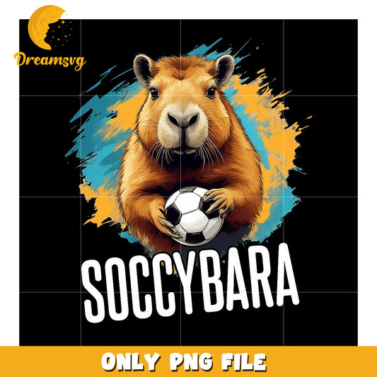 Capybara Soccer PNG Design