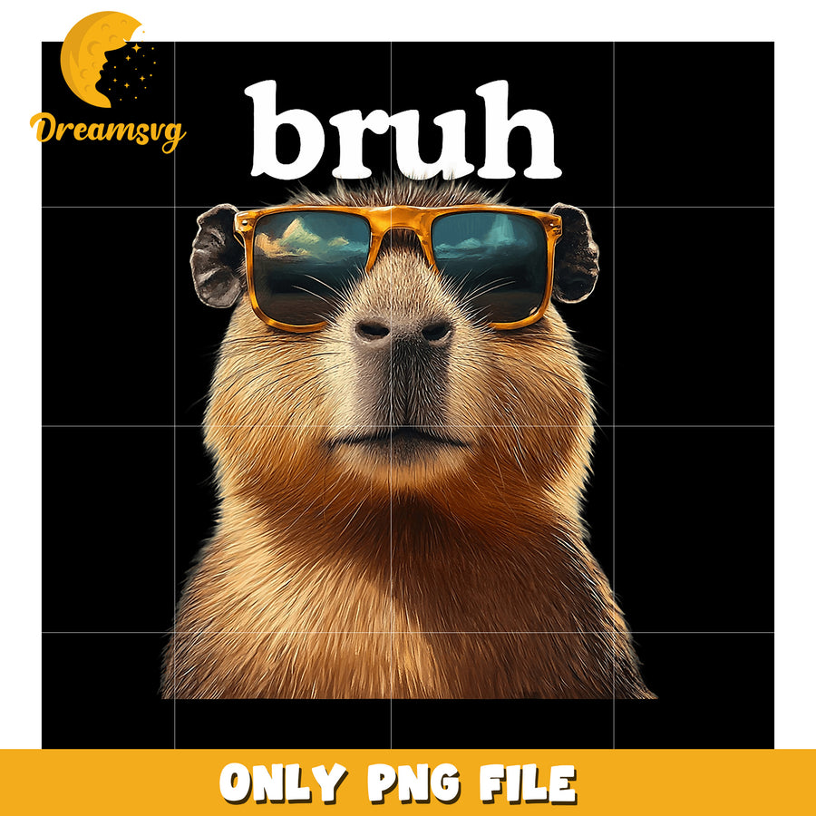 Capybara Sunglasses PNG - Funny Bruh Meme