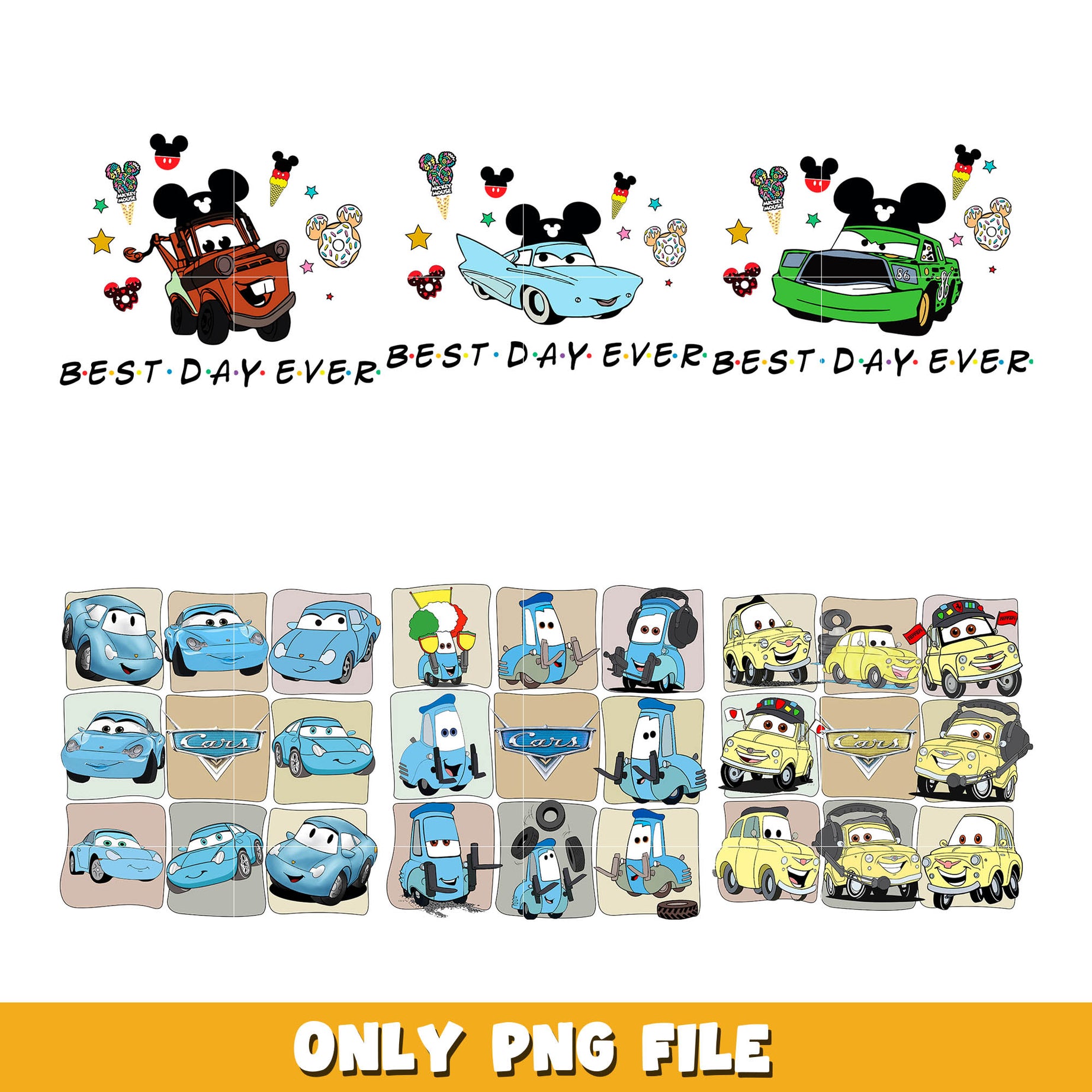 Disney mcqueen car png bundle, Disney car png, Disney png