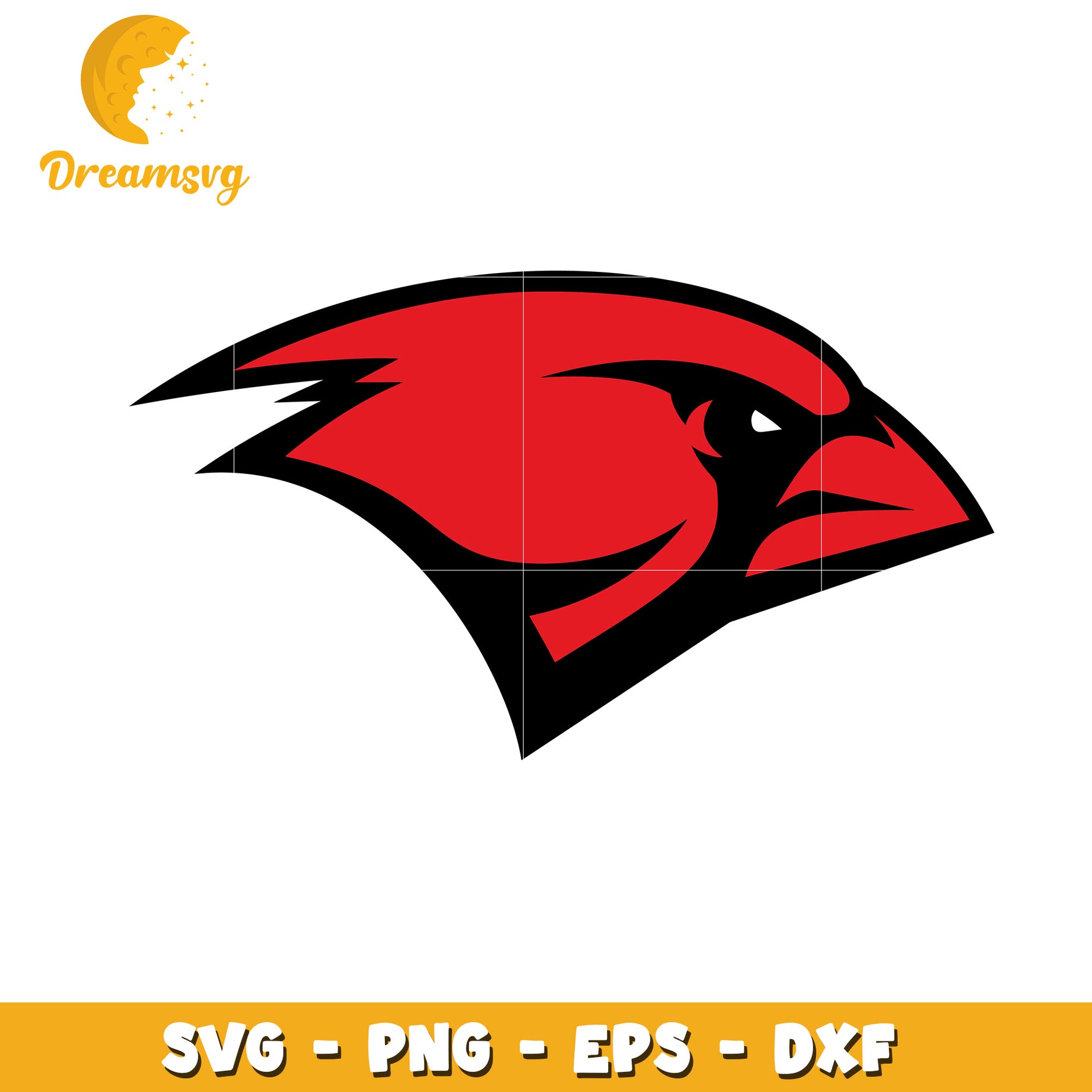 Cardinal Bird Head SVG PNG EPS DXF