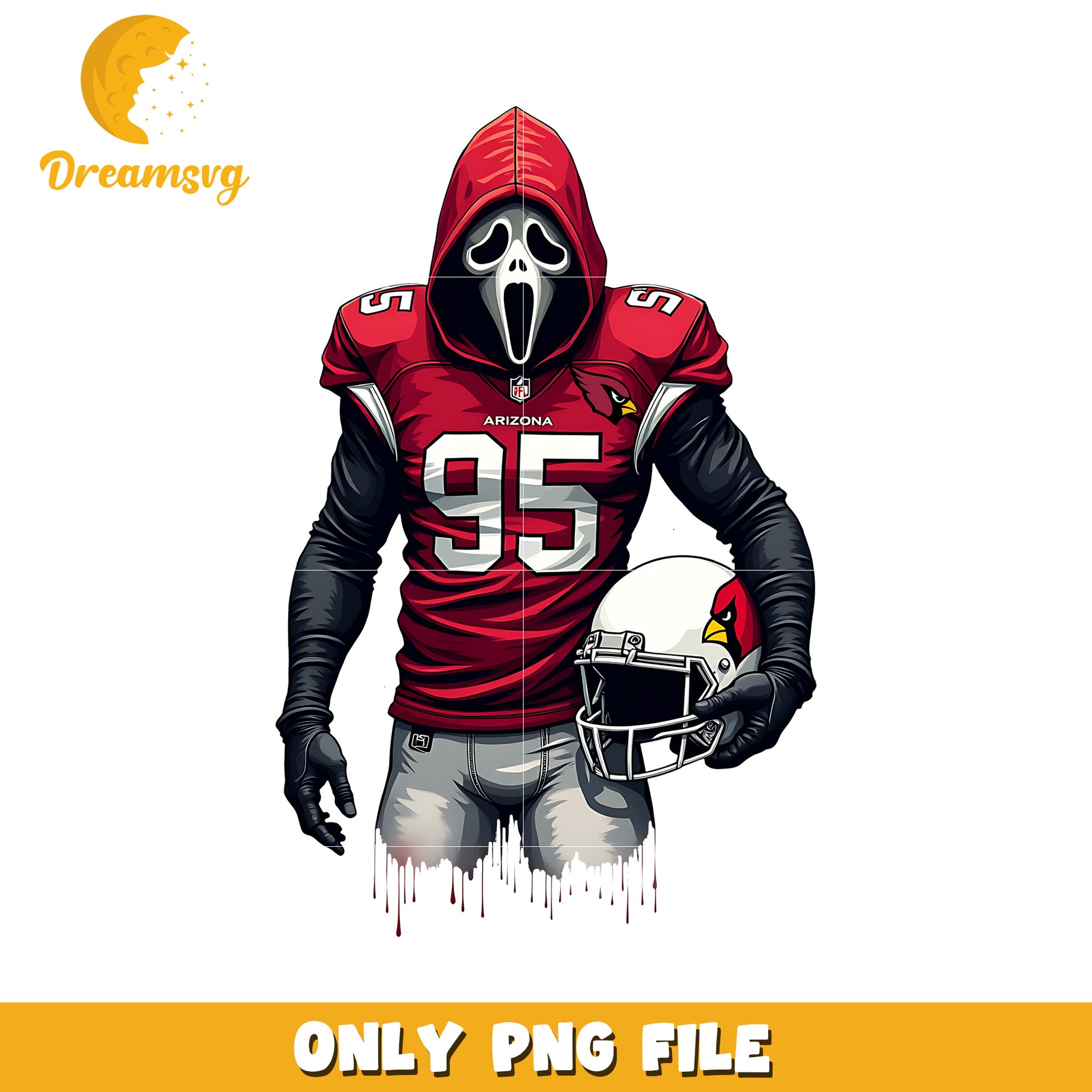 Cardinals ghost face png, nfl games png, american football png