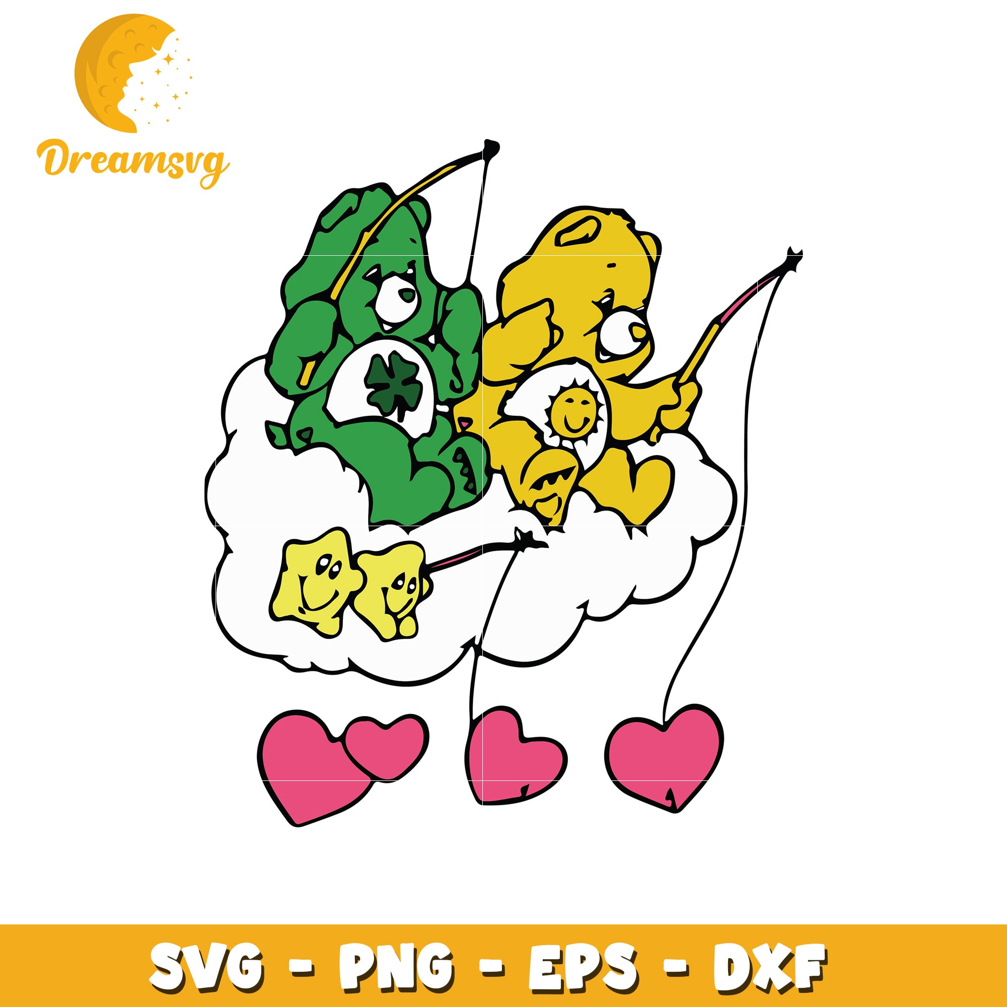 Care Bears Fishing SVG Cut File