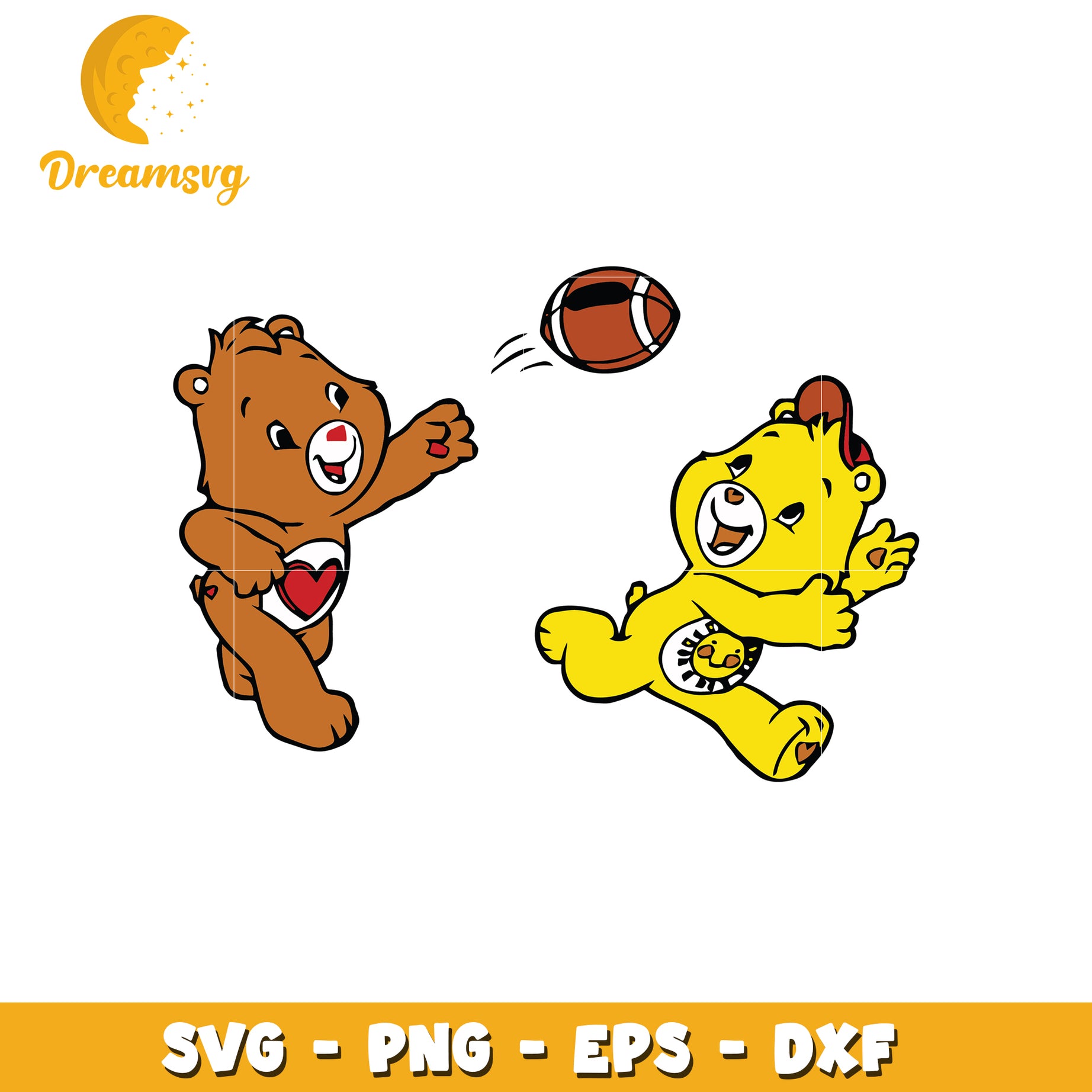 Care Bears Football SVG PNG EPS DXF