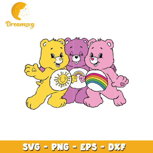 Care Bears SVG Clipart Fun Colorful Bears for Craft Projects