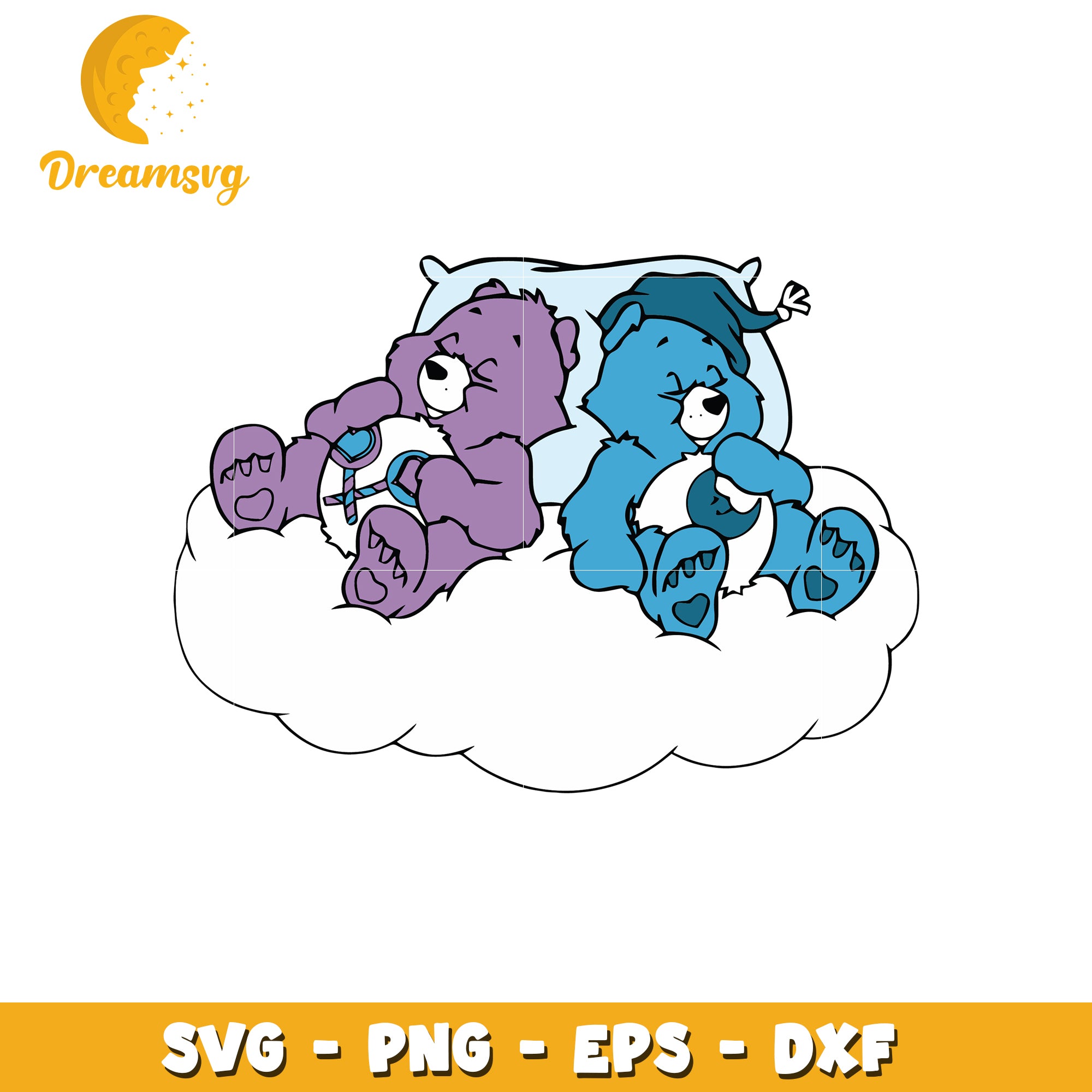 Care Bears Sleeping Cloud SVG Cut File