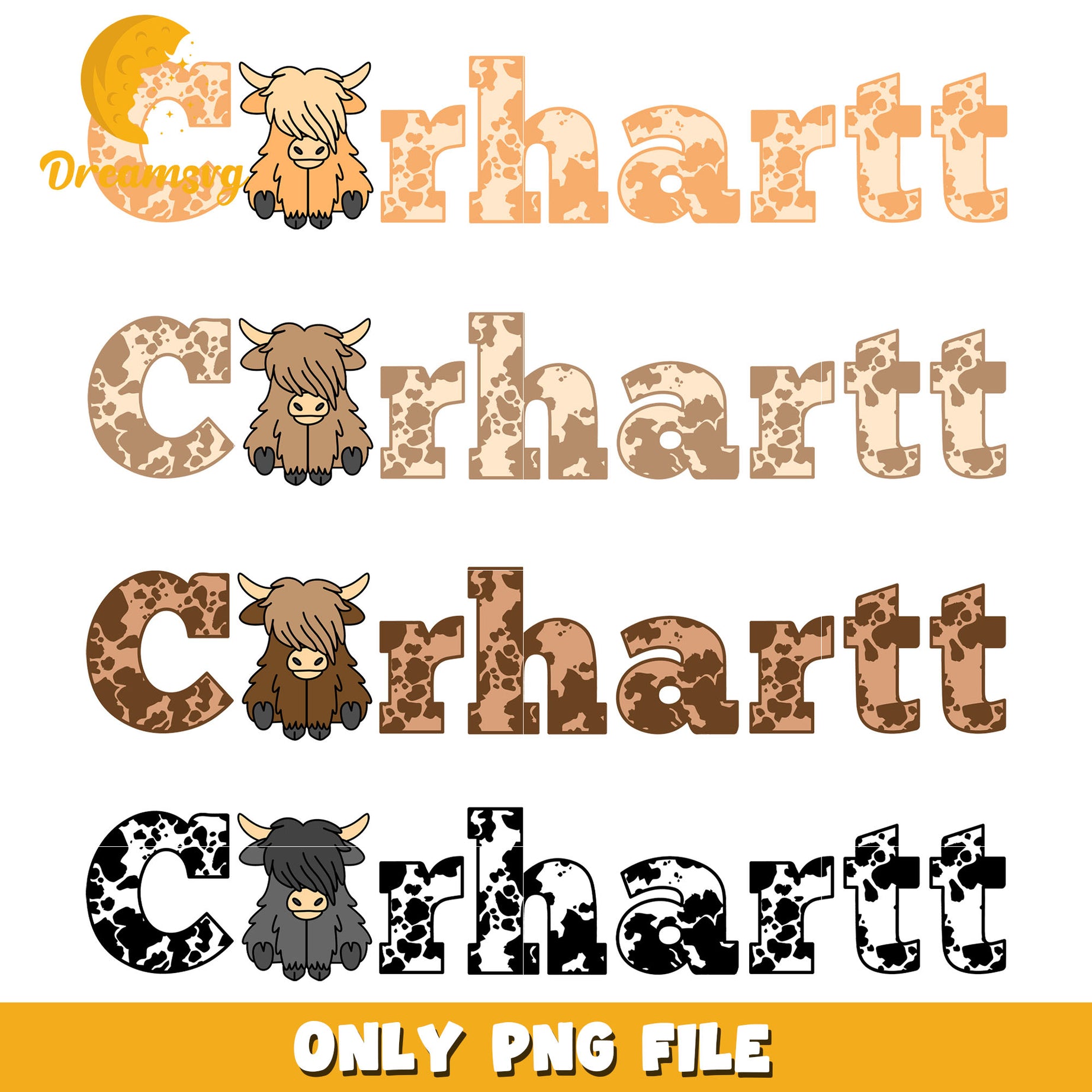 Carhartt logo cow bundle png, carhartt clothing company png