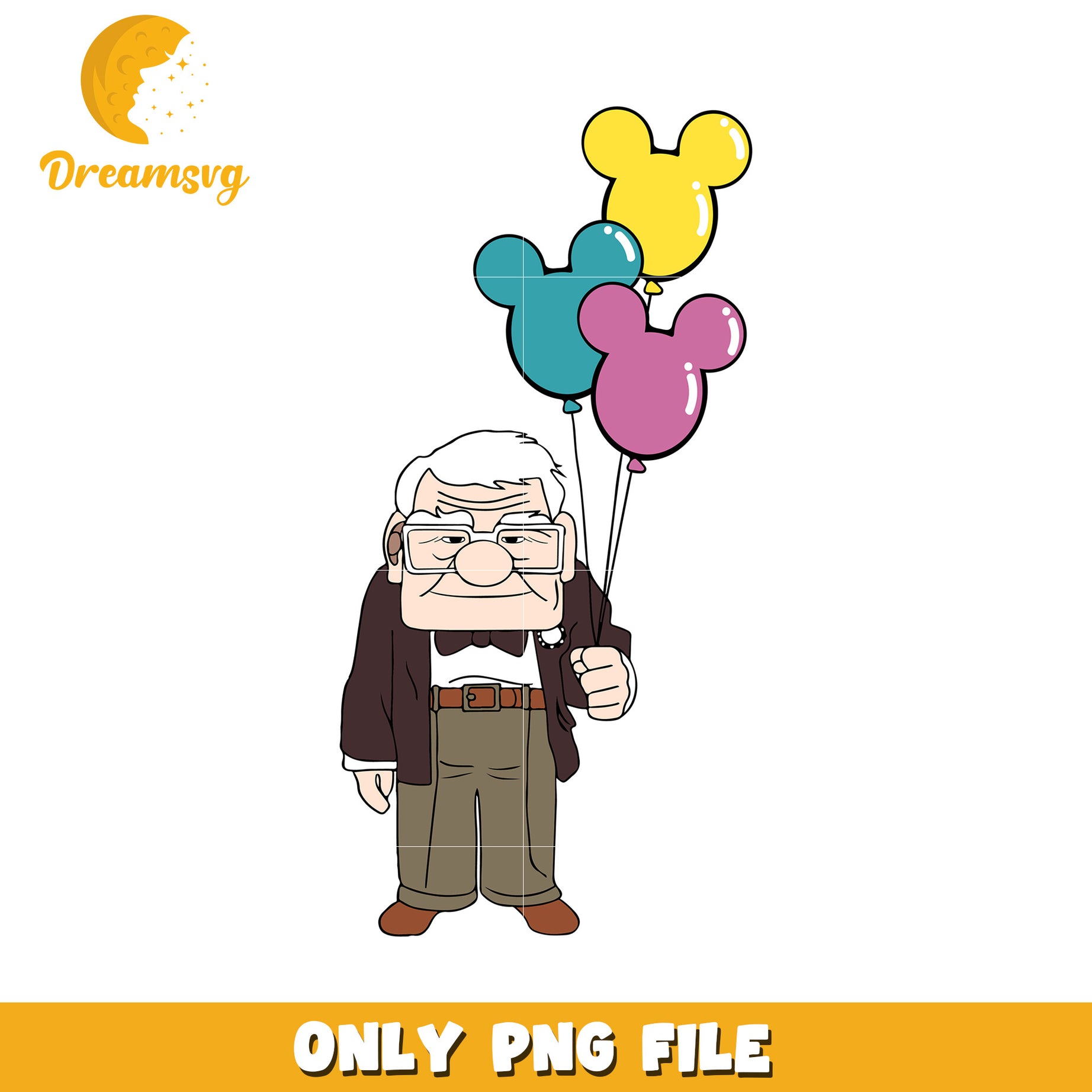 Carl Fredricksen PNG Balloon Clipart