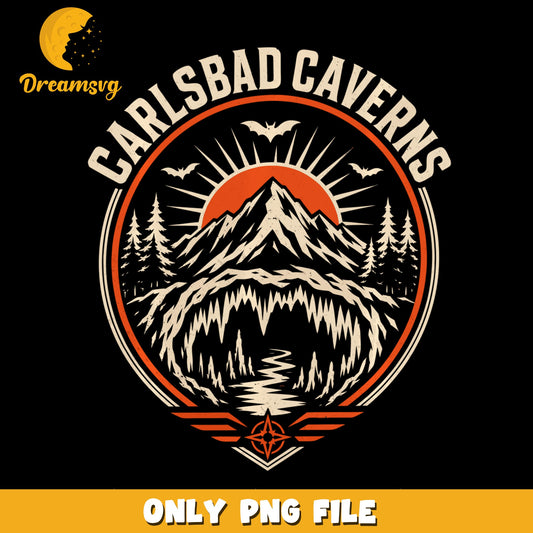 Carlsbad Caverns National Park Bats Mountain PNG, Cave, Retro PNG