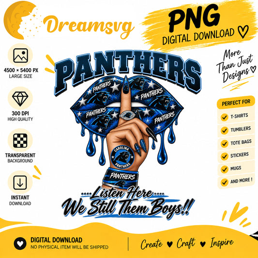 Carolina Panthers Dripping Lips We Still Them Boys PNG