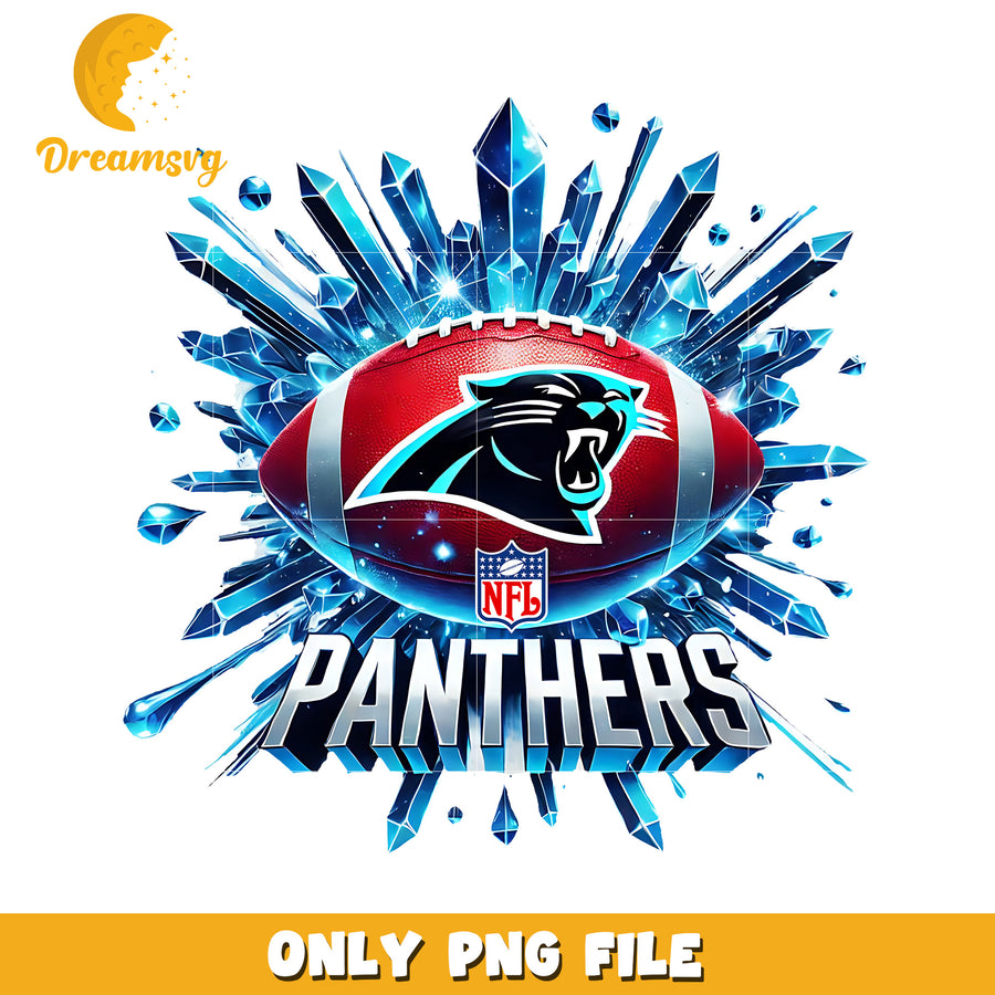 Carolina panthers ball design png, nfl balll png, nfl teams png