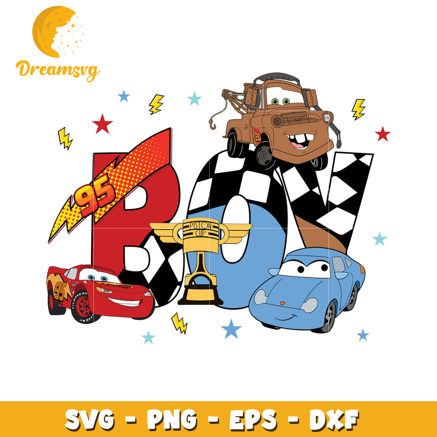 Cars Boy SVG PNG EPS DXF Cut File