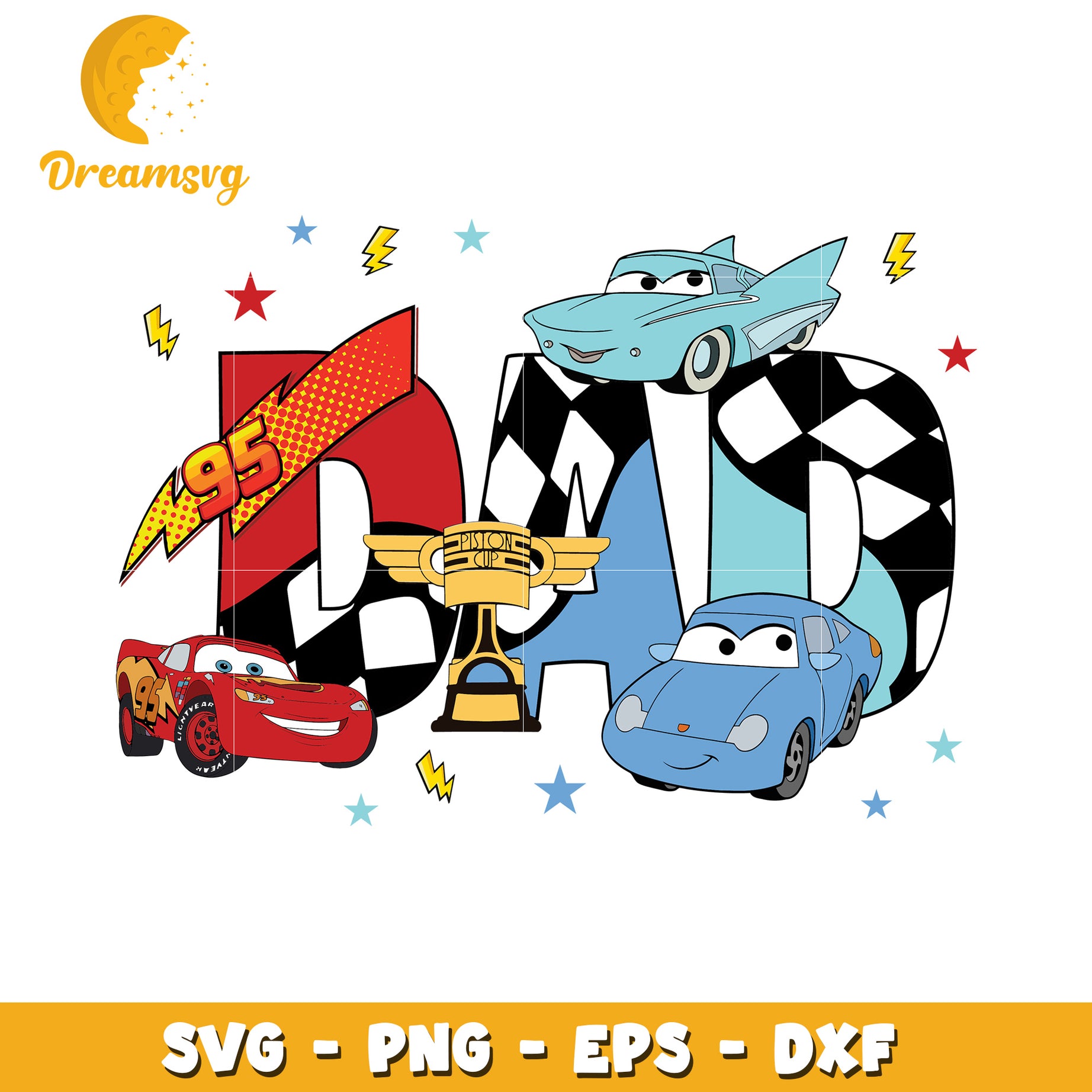 Cars Dad SVG PNG EPS DXF Cut File