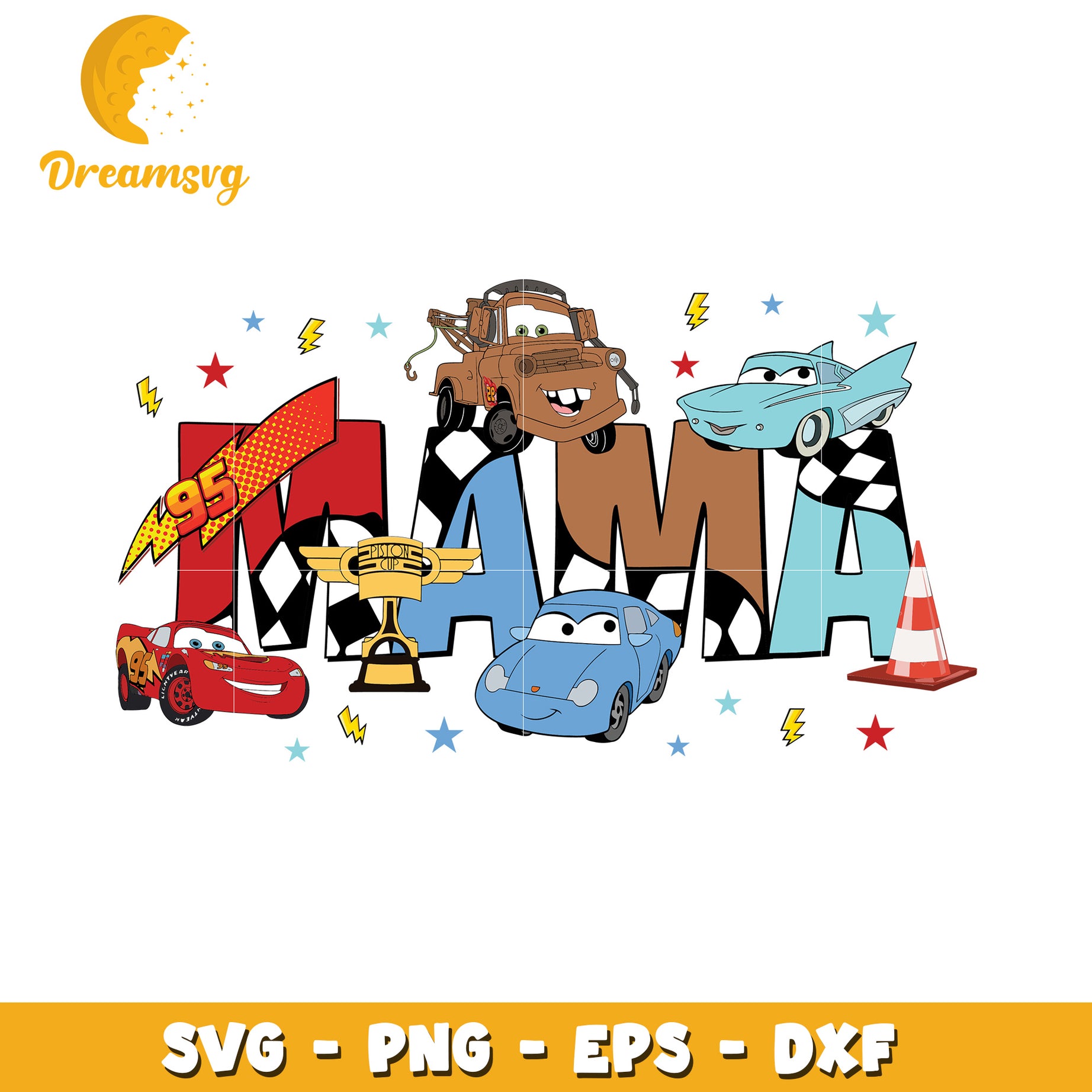 Cars Mama SVG PNG EPS DXF Cut File