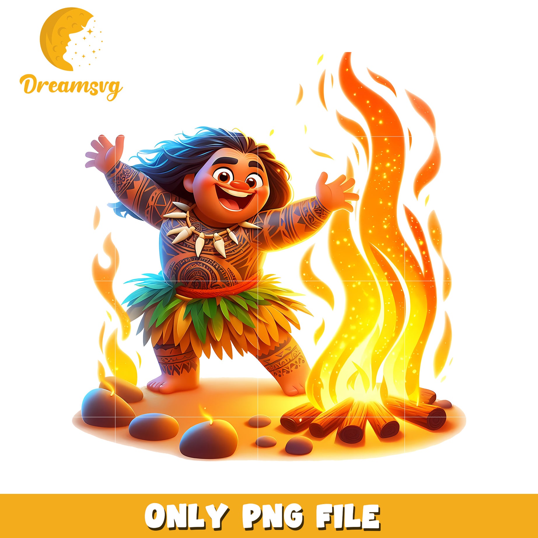 Cartoon Boy PNG Fire Campfire