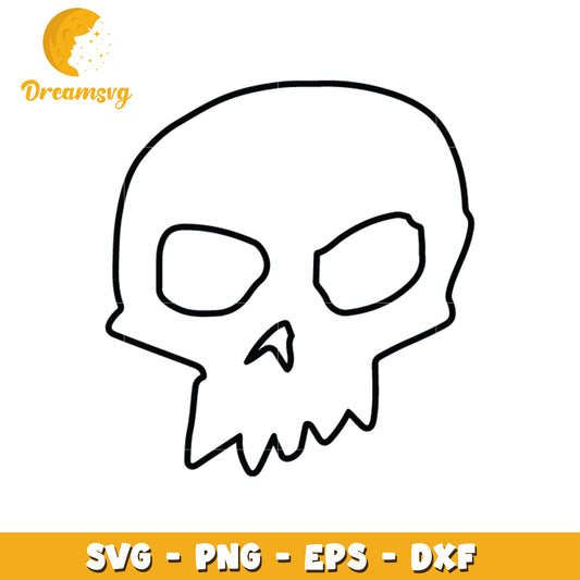 Cartoon Skull SVG Cut File PNG EPS DXF