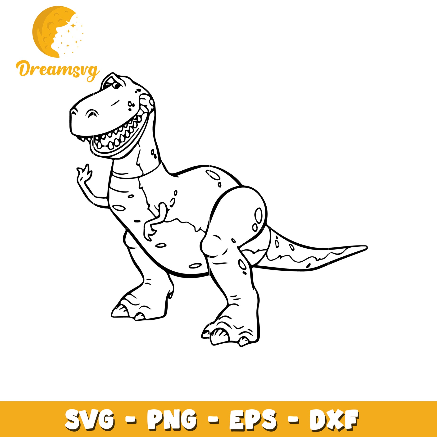 Cartoon T Rex SVG Cut File