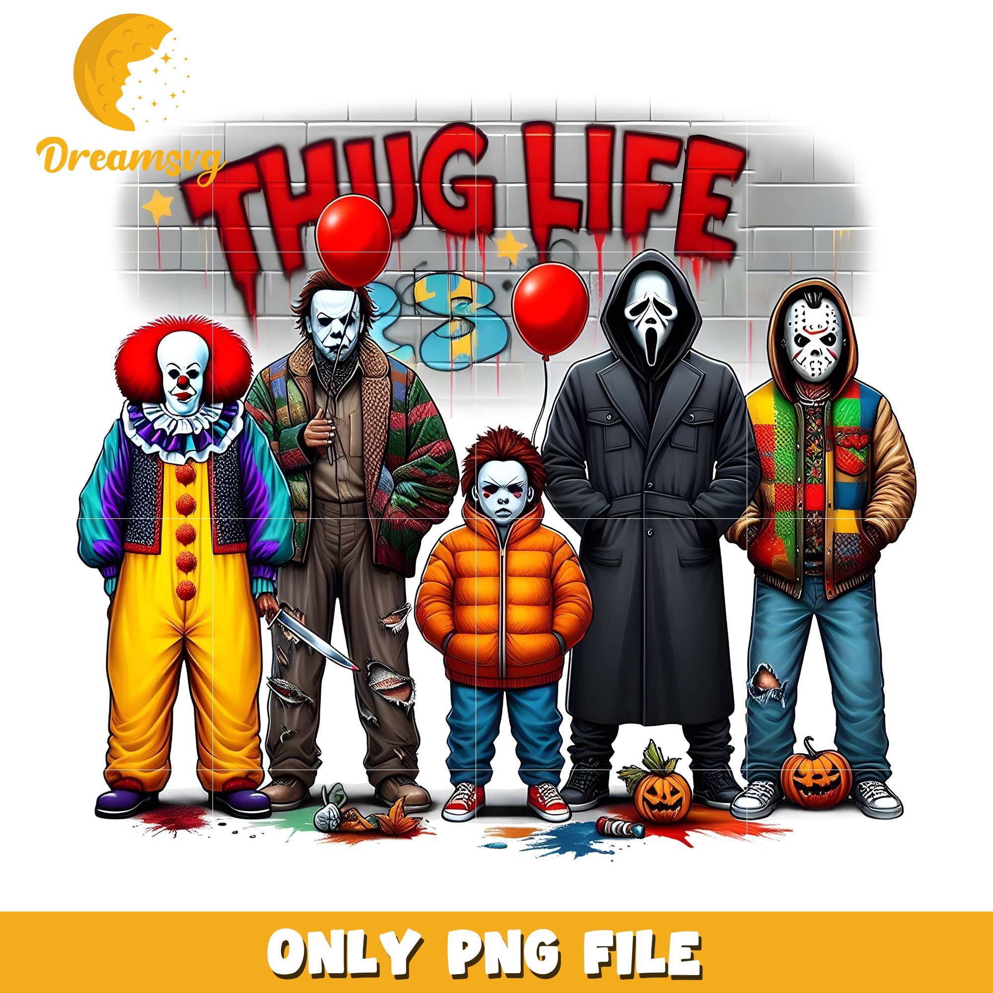 Cartoon thug life killers png, halloween spirit​​ png, halloween town​ png