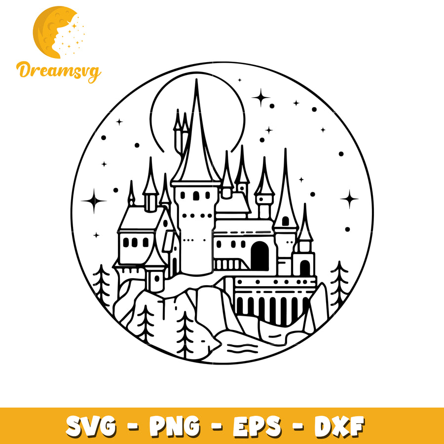 Castle SVG PNG EPS DXF Cut File
