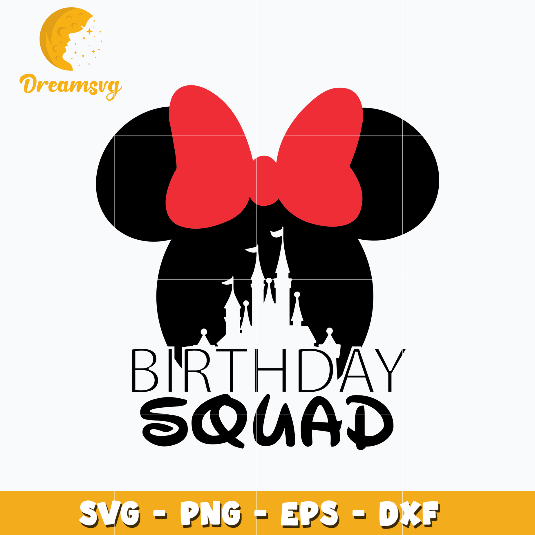 Minnie disney castle birthday squad svg