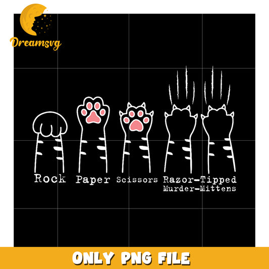 Cat Paws Rock Paper Scissors PNG